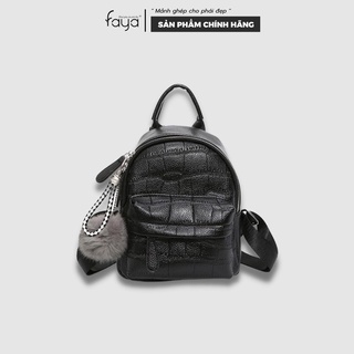 Faya - Balo da vân mini phối bông thời trang B201