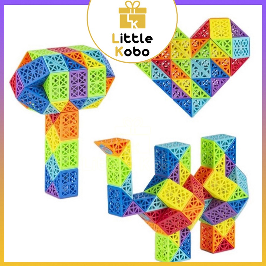 Rubik Rắn DNA Cube 7 Màu DianSheng Twist Puzzle Cao Cấp Rubic Biến Thể Snake Ruler Cube Đồ Chơi Trí Tuệ Trẻ Em