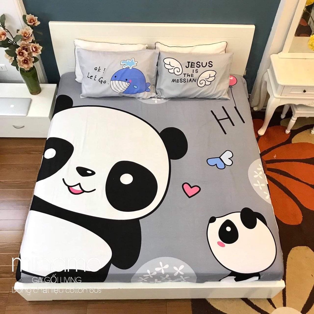 Bộ vỏ ga gối Cotton Silk Living Minamo nhiều mẫu hoạt hình, mềm mát, an toàn cho da - A06 | BigBuy360 - bigbuy360.vn