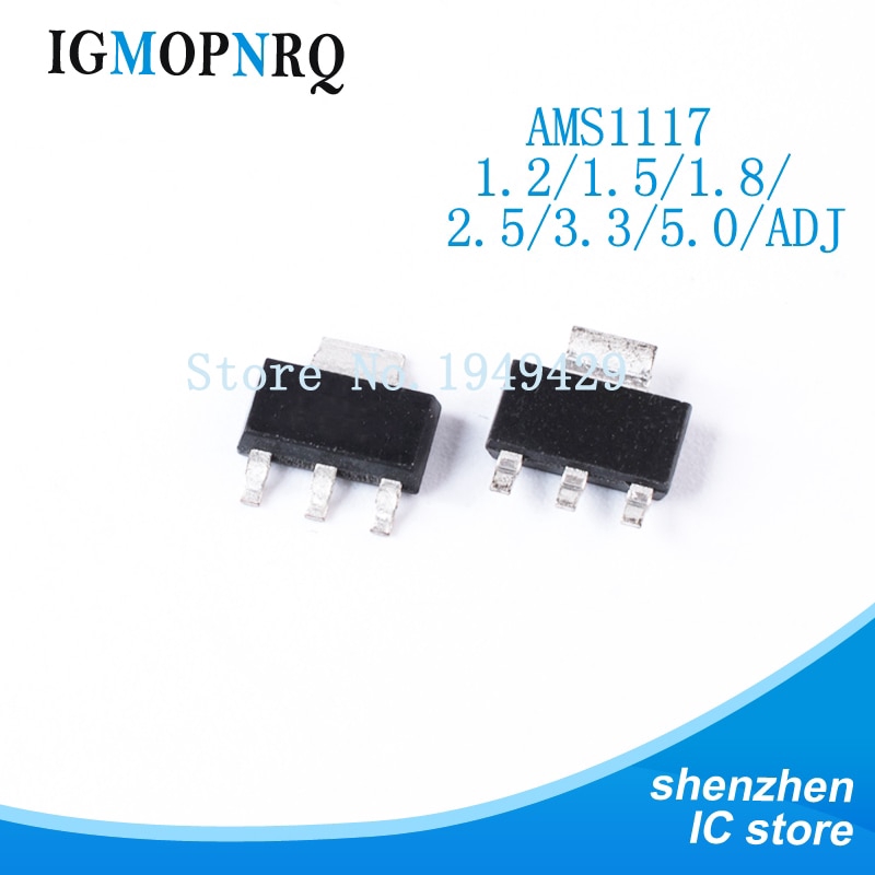 Bộ 50 linh kiện điện tử AMS1117 AMS1117-3.3V AMS1117-ADJ AMS1117-1.8 AMS1117-1.2 AMS1117-2.5 AMS1117