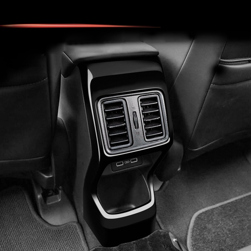 Khung Viền Máy Điều Hòa Xe Hơi Màu Đen Bóng Chống Va Chạm Cho Honda Vezel HR-V HRV 2021 2022