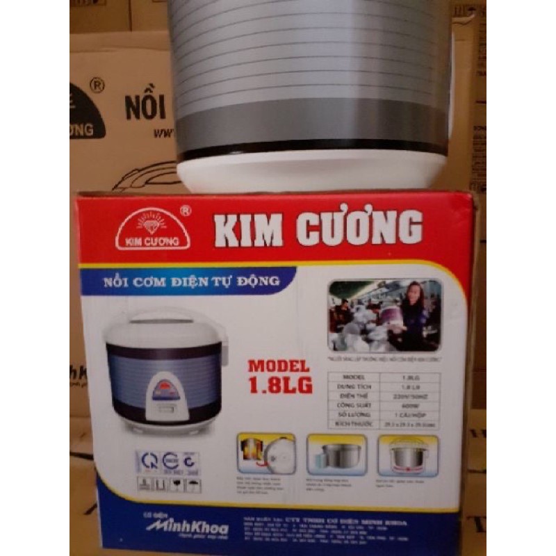 nồi cơm điện kim cương 1lit8 nắp gài