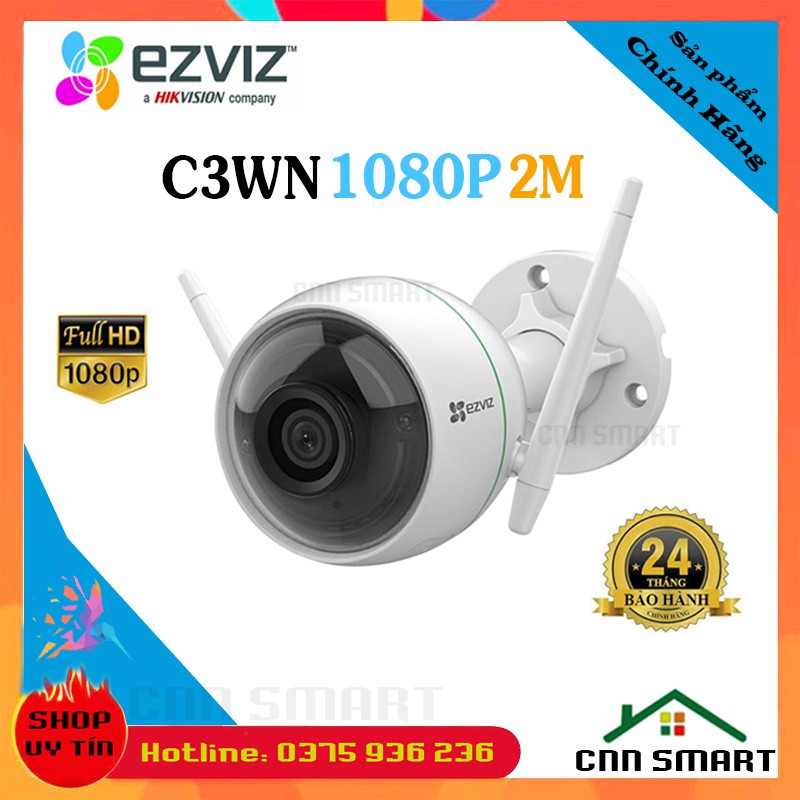 Camera IP Wifi Ezviz C3WN 2MB Full HD 1080P Camera Ngoài Trời - Hàng Chính Hãng BH 24TH ( C3W F22P B21 2011WN )