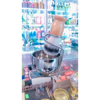 Dụng cụ đựng kem cạo râu barber inox