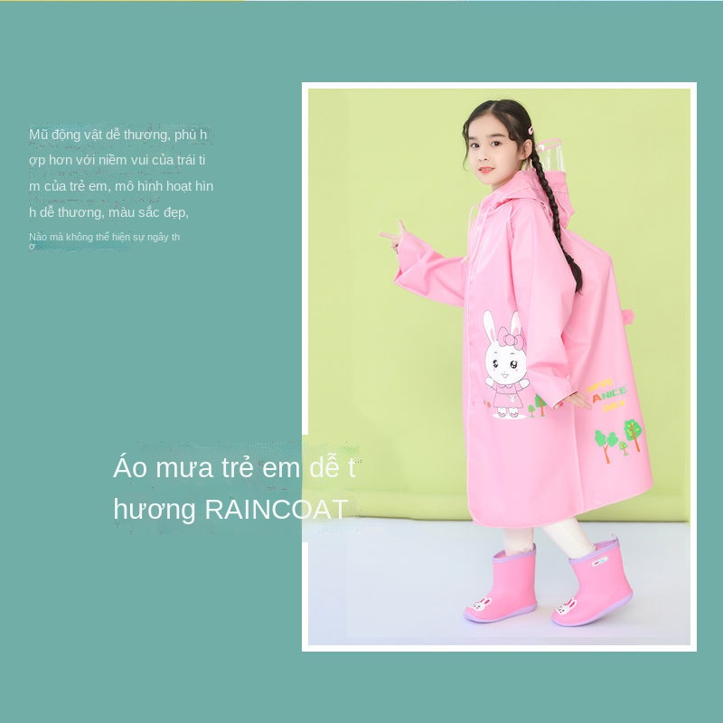 Áo Mưa Họa Tiết Hoạt Hình Cho Bé Trai Và Bé Gái Có Vị Trí Đi Học [3XL, 4XL]