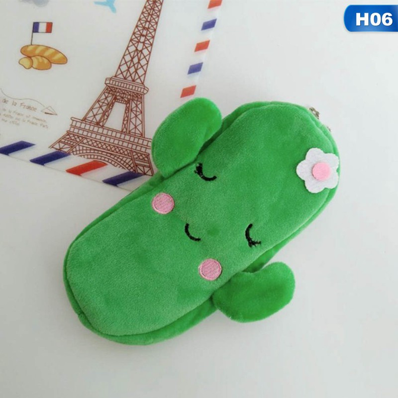 Túi đựng bút bằng vải bông mềm mịn mô phỏng hình trái cây đáng yêu