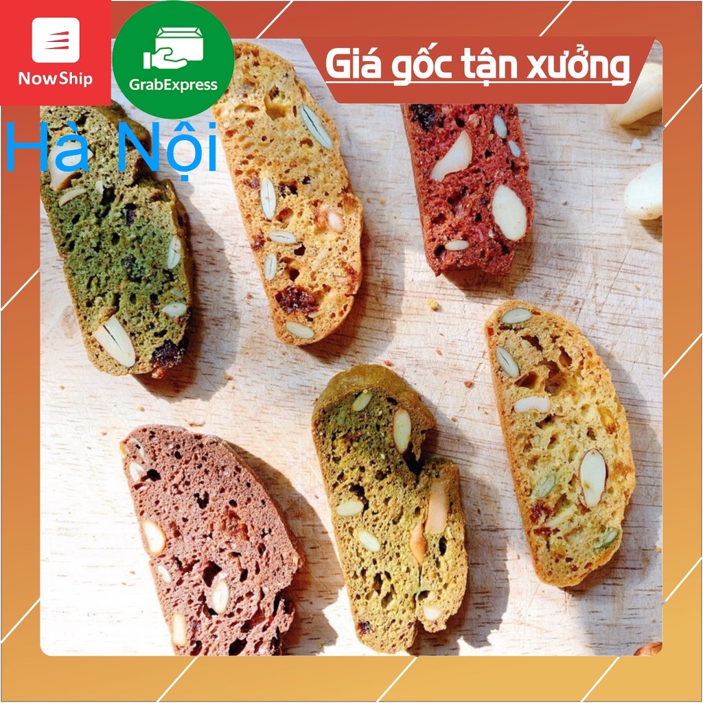 350gr 7 vị bánh Biscotti và Granola Healthy bánh ăn kiêng , bánh giảm cân , không đường, tốt cho sức khỏe