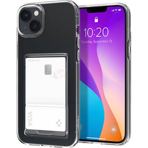 Ốp lưng chống sốc tích hợp khe đựng thẻ Spigen Crystal Slot Dual iP 14 Pro Max/14 Pro/14 Plus/14 - Hàng chính hãng