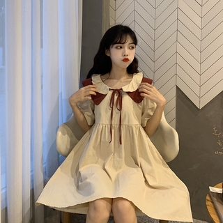 Đầm xòe dáng rộng tay phồng thời trang Hàn Quốc cho nữ