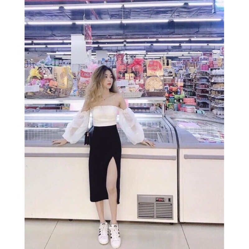 Chân Váy Dài Xẻ Tà Cá Tính, Váy Chữ A Dáng Công Sở - CV808 | BigBuy360 - bigbuy360.vn