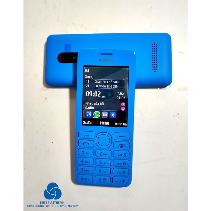 Điện thoại nokia 206 2 sim giá rẻ đẹp bàn phím lớn cho người già