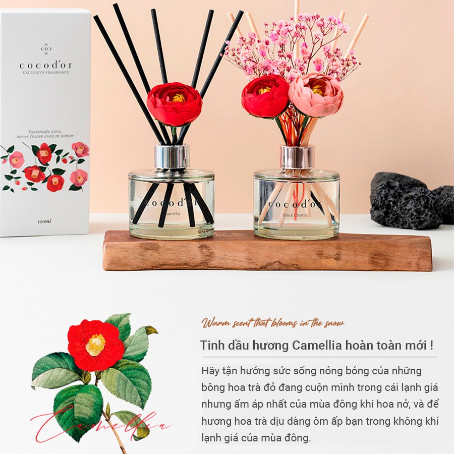 [NEW] Tinh Dầu Tán Hương Cho Văn Phòng Phiên Bản Hoa Trà COCOD'OR CAMELLIA DIFFUSER_Mỹ phẩm Hàn Quốc chính hãng