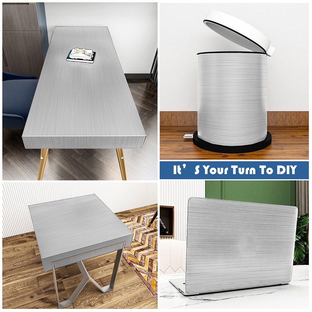 Miếng dán tường bằng giấy kim loại chống thấm nước/ dầu độc đáo trang trí nhà cửa/ tủ lạnh DIY