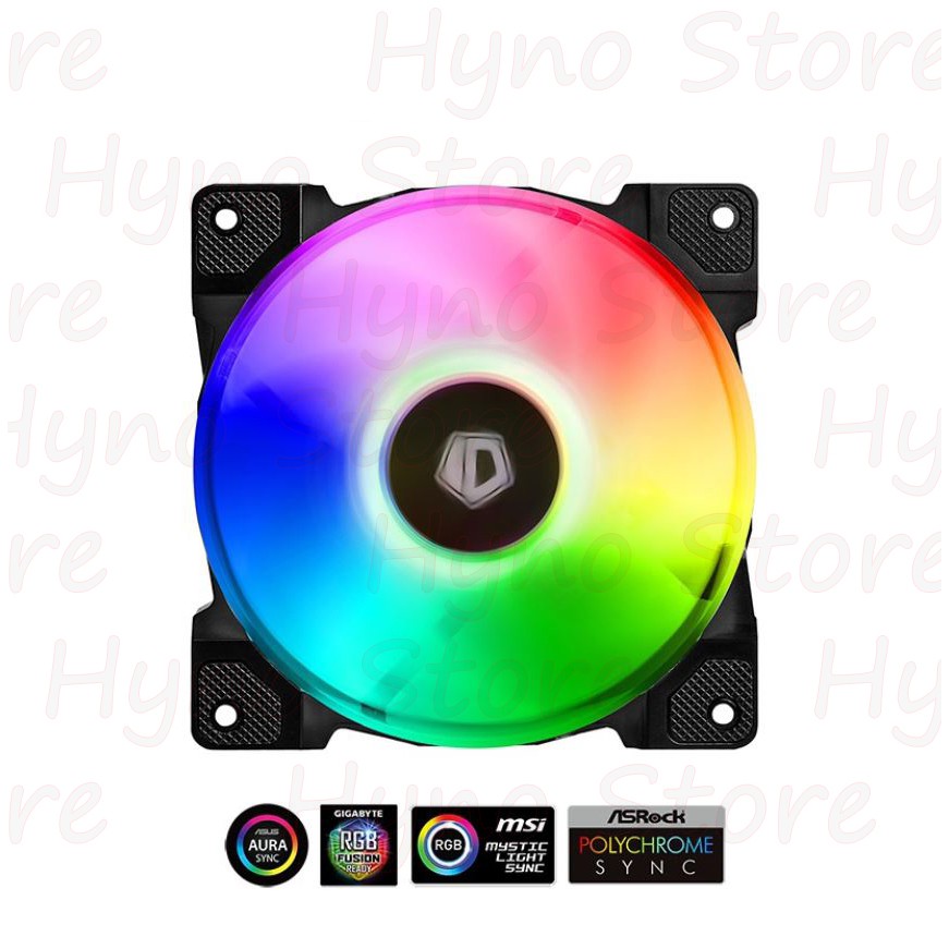 Fan ID Cooling DF12025 ARGB TRIO chuyên thổi rad Tản nhiệt nước custom - Hyno Store