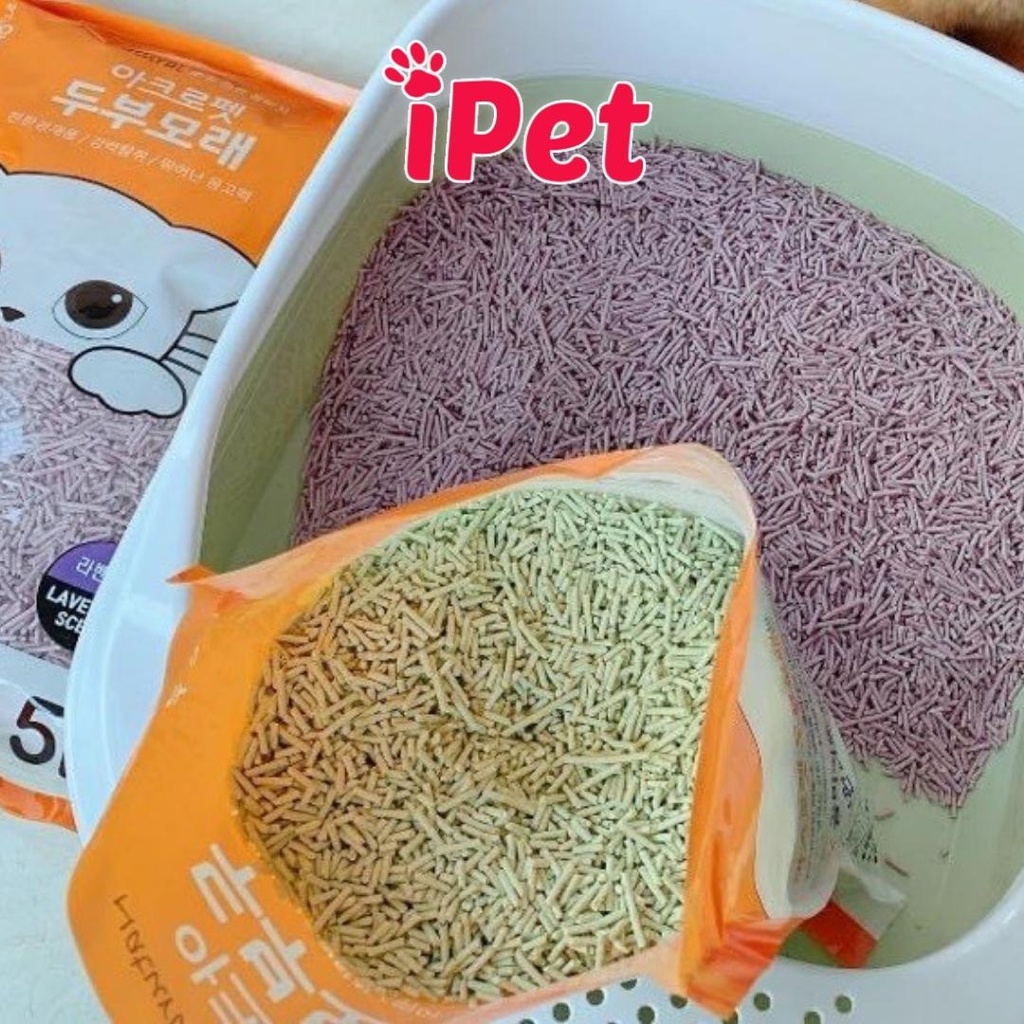 Cát đậu nành cho mèo đi vệ sinh Tofu Acropet 5L xả bồn cầu - iPet Shop