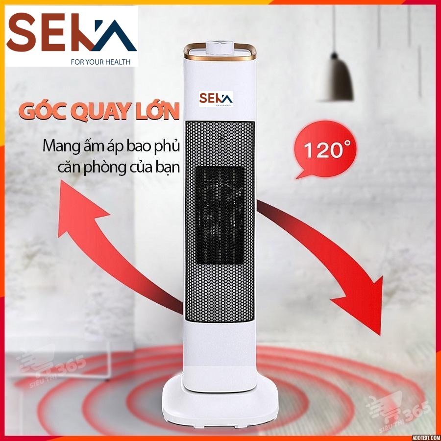 Quạt sưởi chính hãng SEKA, Đèn sưởi SEKA cao cấp,làm ấm nhanh chóng,góc xoay 120 độ toả nhiệt đều, 2000W BH 24 tháng