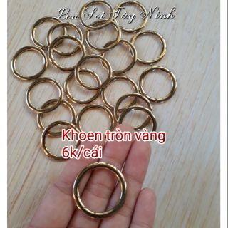Sét 2 Khoen tròn vàng dẹp loại nặng