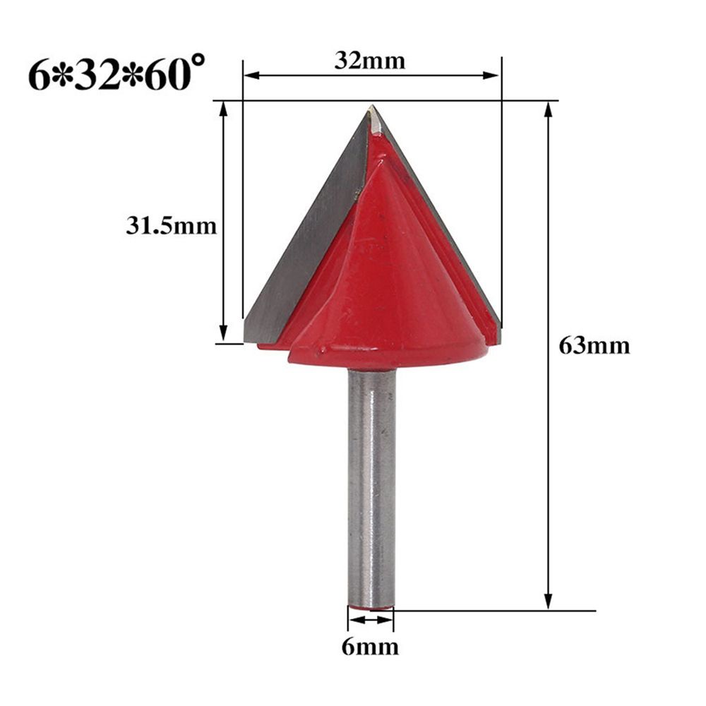 1 mũi phay CNC hình chữ V 6mm 60/90/120/150 độ chất lượng cao
