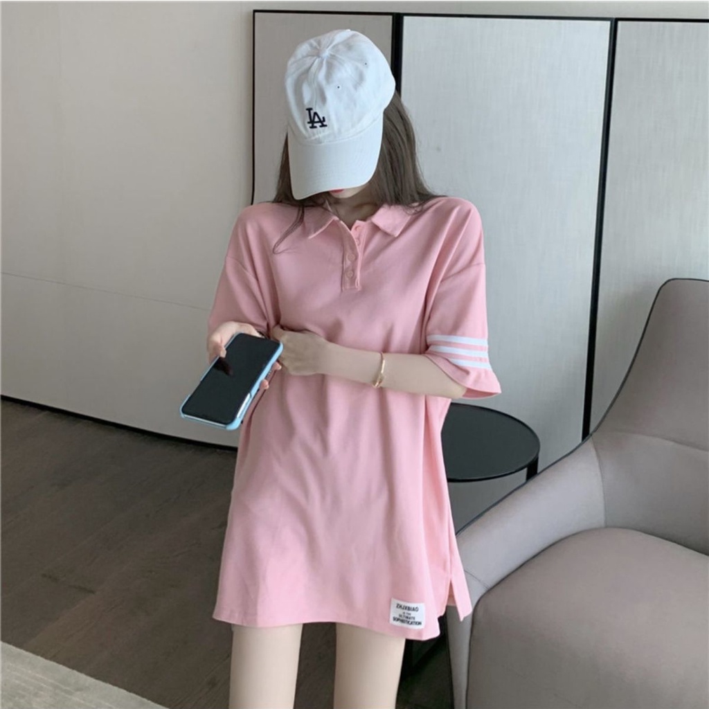 Đầm Polo Ngắn Tay Dáng Rộng Xinh Xắn Dành Cho Nữ