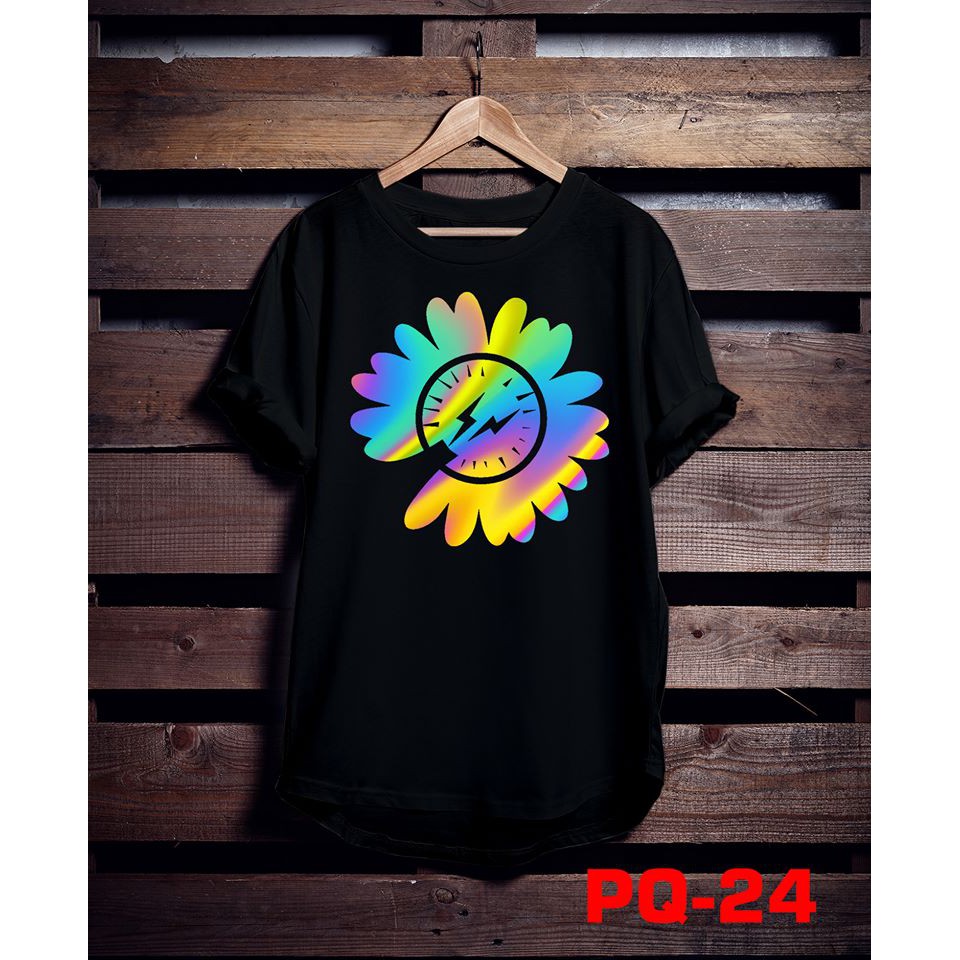 Áo phông phản quang bảy màu Hoa cúc tia sét, form rộng tay lỡ chất Cotton freesize cho nam và nữ MODY