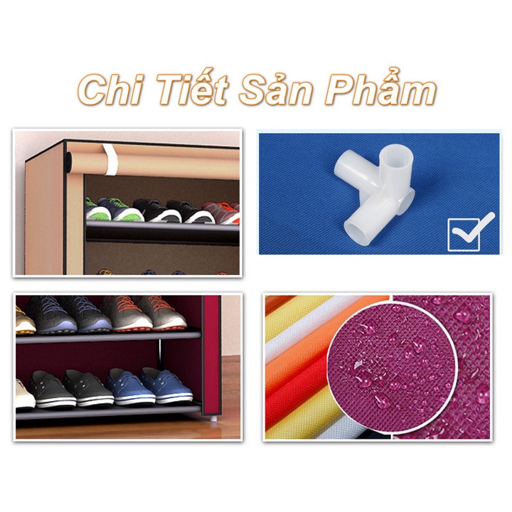 Tủ đựng Giày 10 tầng 9 ngăn Clean Concept ( Màu Xám ) - Home and Garden