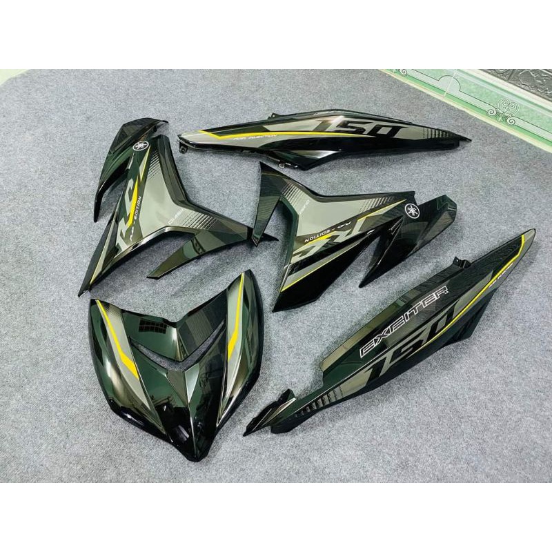 Tem rời exciter 150 đen rc chỉ vàng