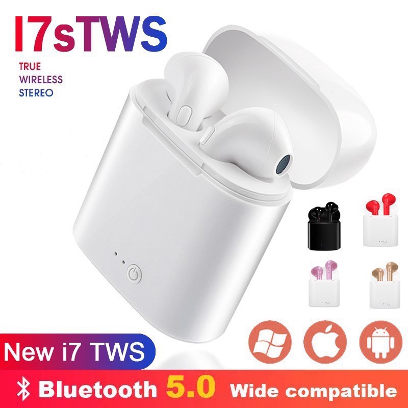 Tai nghe không dây I7S Tws kết nối Bluetooth 5.0 âm thanh stereo dành cho Iphone 6 7 8 Plus X