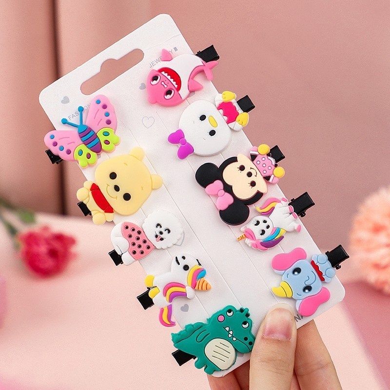 Set 10 Kẹp Tóc Hình Trái Cây Dễ Thương Cho Bé Gái