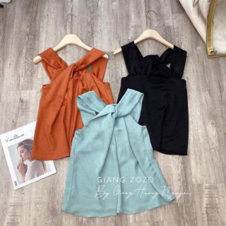 Áo lụa 2 dây bản to