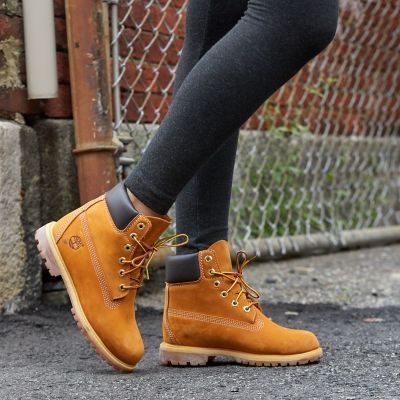 Giày boots TIMBERLAND 6-Inches, Giày bốt thời trang, bốt cổ cao, da lộn, chống nước