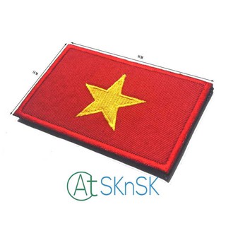 Miếng ủi thêu lá cờ Việt Nam patch ủi thêu lá cờ đỏ sao vàng