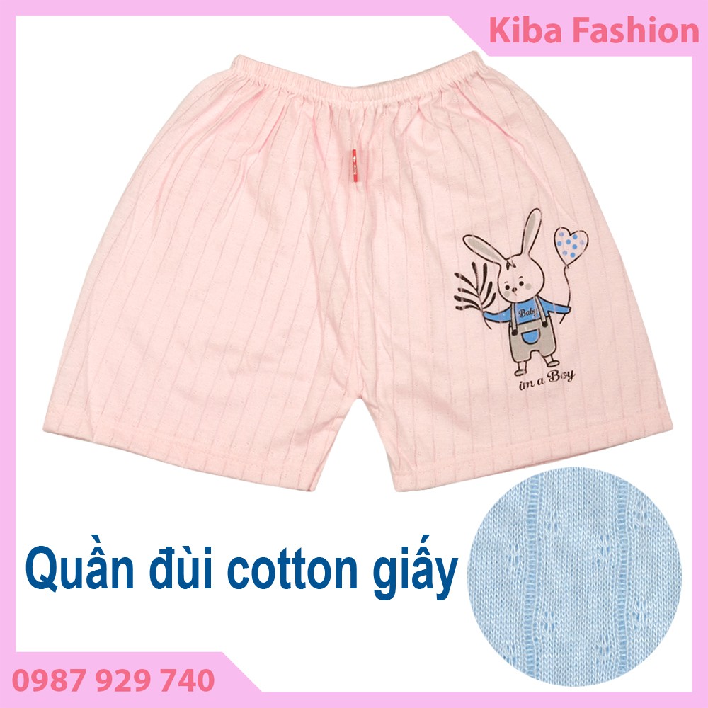 2 chiếc Quần Đùi COTTON GIẤY mềm nhẹ, cho Bé Sơ Sinh 3-12kg - QĐ - HMA0350 (hình in thay đổi theo lô hàng)