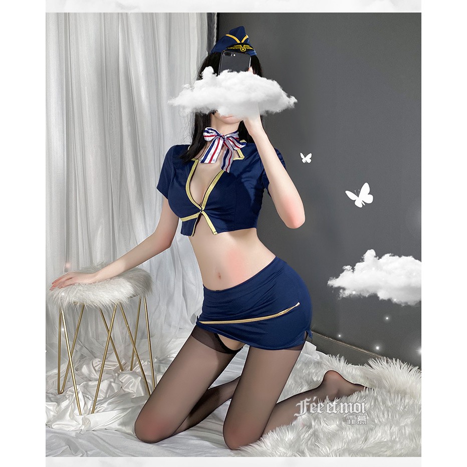 Váy ngủ Cosplay 💝 Free ship 💝 đồ ngủ tiếp viên Police sexy quyến rũ | BigBuy360 - bigbuy360.vn