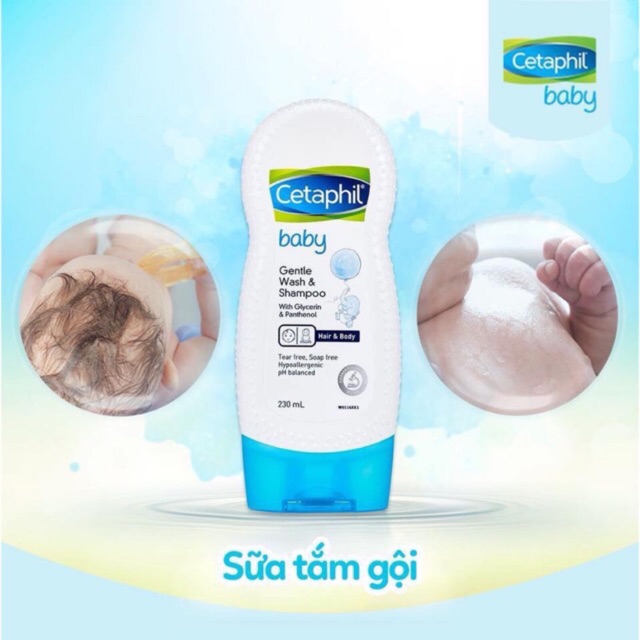 Cetaphil tắm gội cho bé