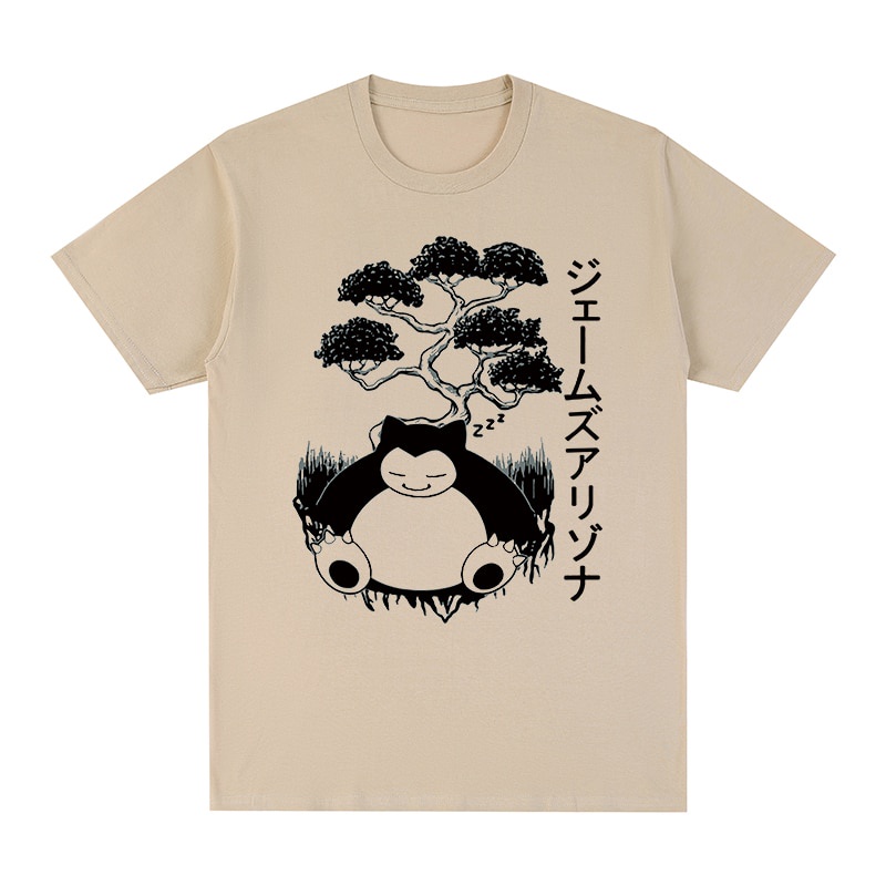 Snorlax Áo Thun Cổ Điển Nhật Bản Áo Thun Nam T New Tee