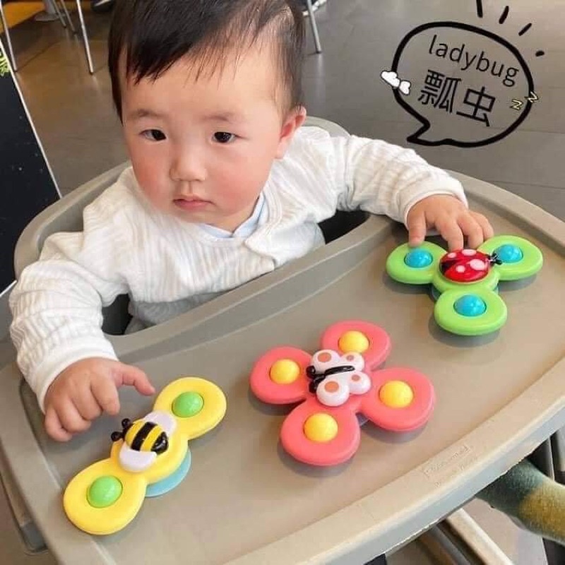 Bộ 3 con quay đồ chơi cho bé dán tường