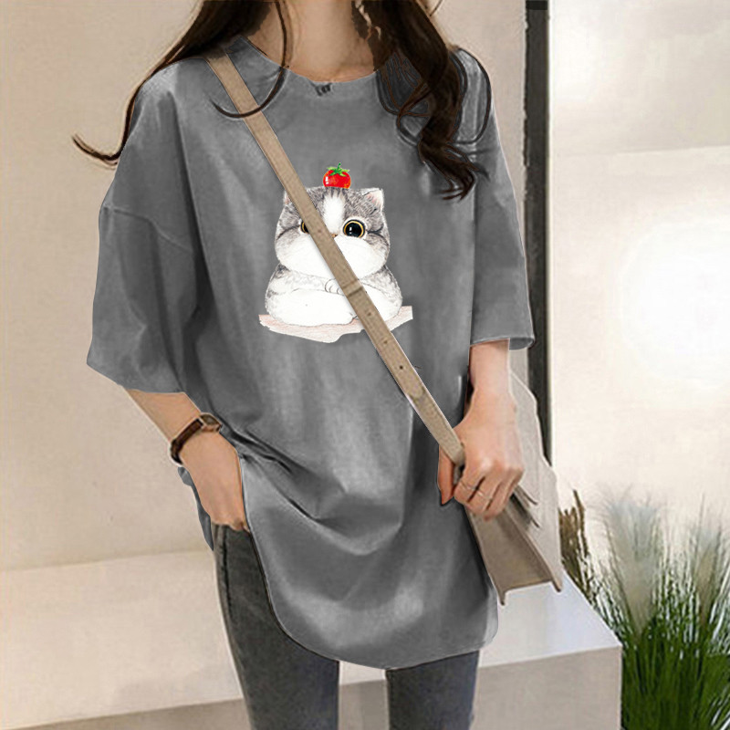 NRVP Áo Thun Ngắn Tay Dáng Rộng Thời Trang Cho Nữ