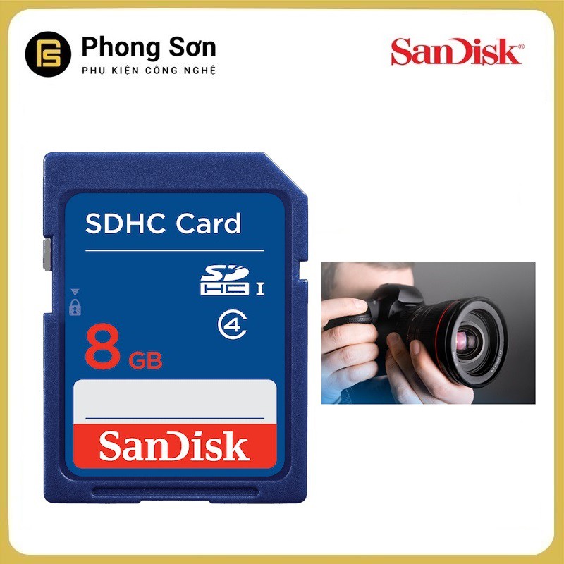Thẻ nhớ SDHC 8GB Class4 Sandisk | BigBuy360 - bigbuy360.vn