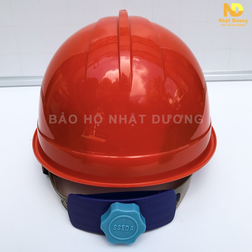 Mũ bảo hộ lao động khóa vặn màu đỏ có lót xốp chống nóng HPS1, Nón bảo hộ lao động Nhật Dương