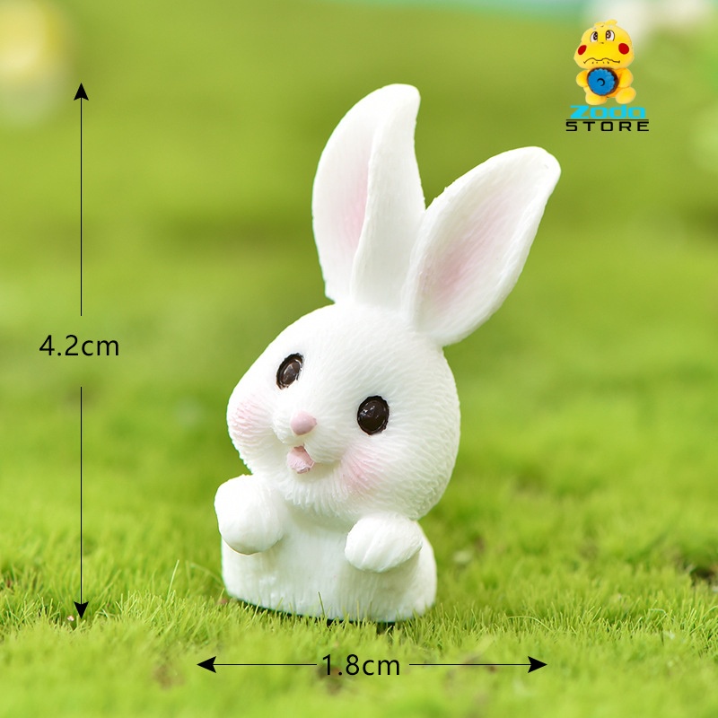Mô Hình Chú thỏ và củ cà rốt Làm Tiểu Cảnh - trang trí terrarium / decord mô hình