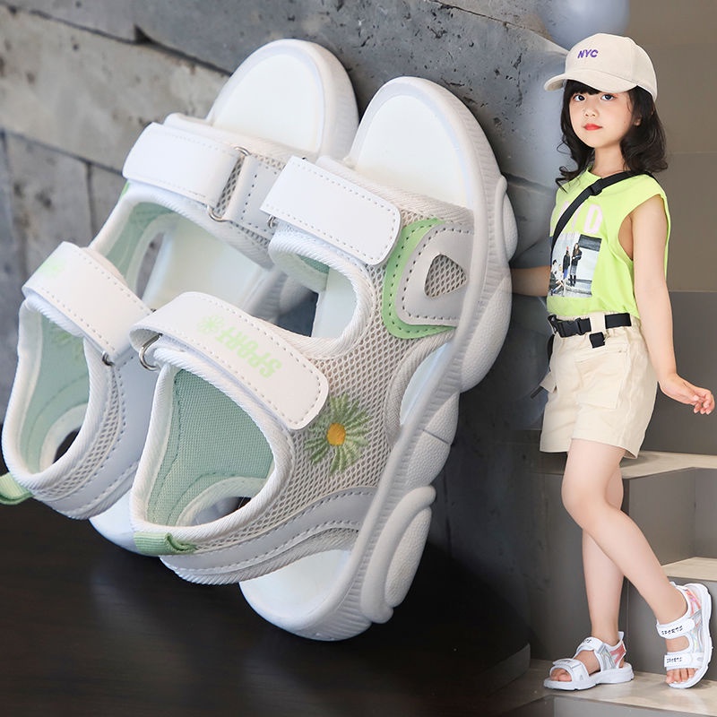 Giày Sandal Đi Biển Đế Bằng Màu Trơn Phong Cách Mới 2022 Cho Nữ