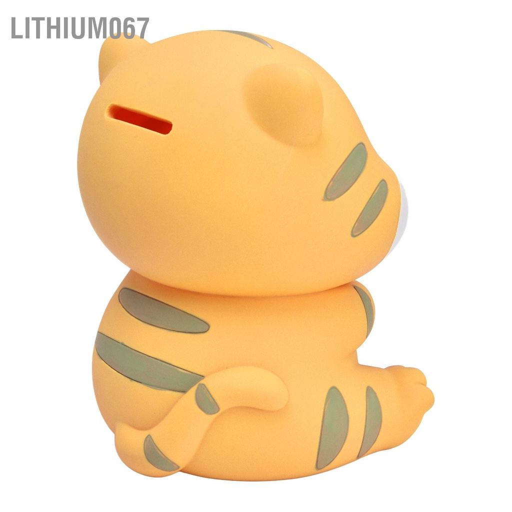 Ống heo tiết kiệm thiết kế hình con hổ nhỏ bằng vinyl dành cho trang trí bàn làm việc - Dễ Thương Thân Thiện lithium067