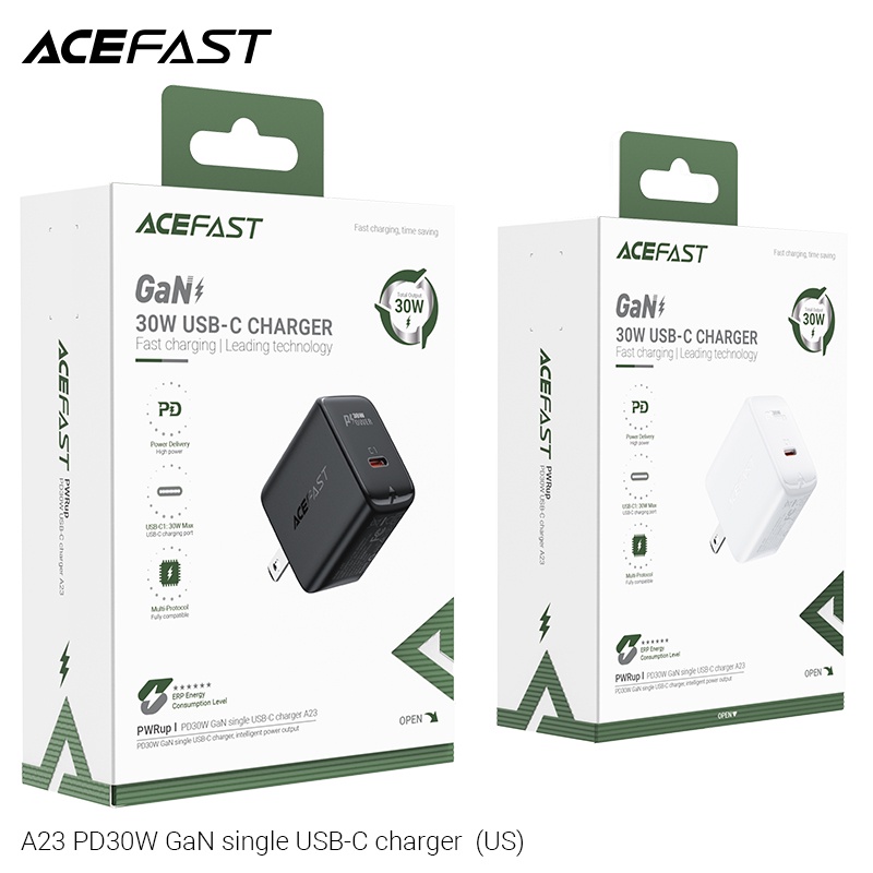 Sạc ACEFAST GaN PD3.0 30W 1 cổng USB-C  - A23