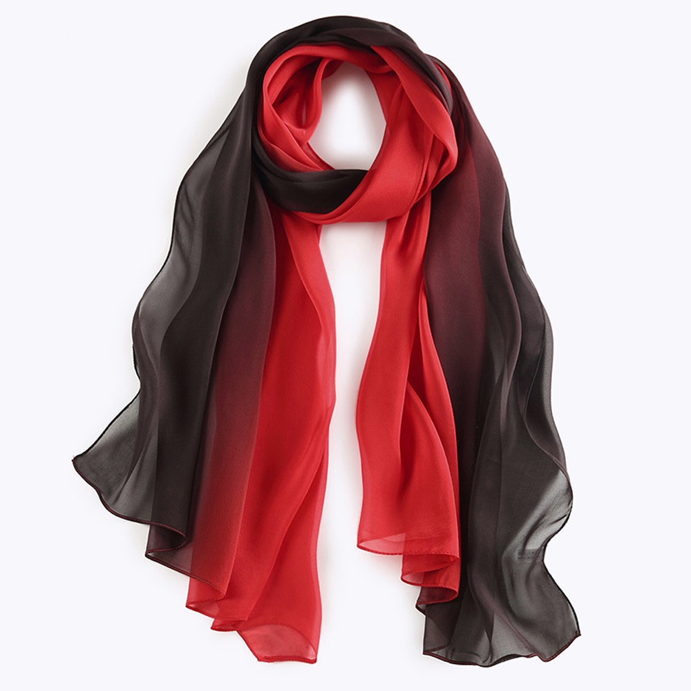 Stylish Gradient Color Women Silk Shawl Scarf | BigBuy360 - bigbuy360.vn