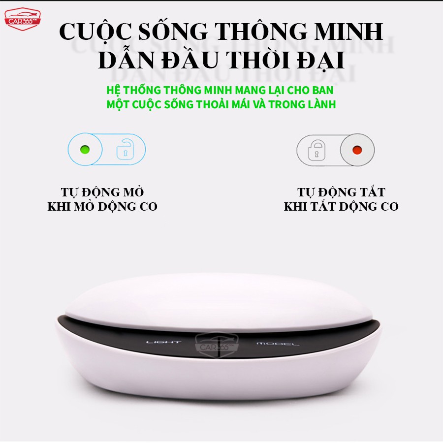 Máy lọc không khí cho ô tô thông minh - TẶNG 6 LỌ TINH DẦU Khử mùi, khử ion âm, Sạc pin năng lượng mặt trời - CAR06