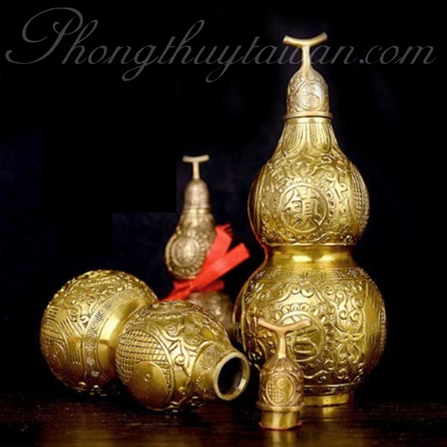 Hồ lô Bát Quái Đồng phong thủy (2 size)