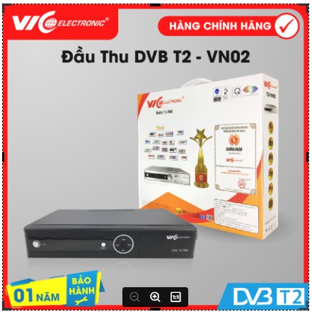 Đầu thu kỹ thuật số mặt đất VN02 VIC Electronic, thu kênh truyền hình miễn phí, bảo hành 12 tháng