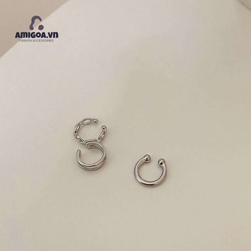 ✨✨Bộ Khuyên Kẹp Vành Tai Phong Cách Pháp Cổ Điển Cao Cấp Dành Cho Nữ