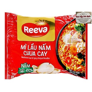Mì Reeva lẩu nấm chua cay gói 85g - combo 10 gói
