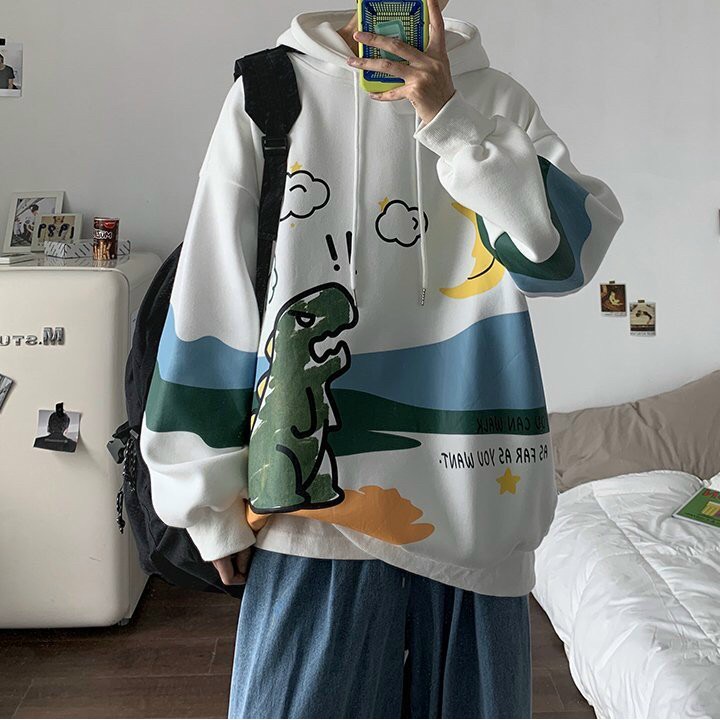 áo Hoodie In Hình Khủng Long Thời Trang Phong Cách Hàn Quốc HOT HIT Nam Anh 24 Shop